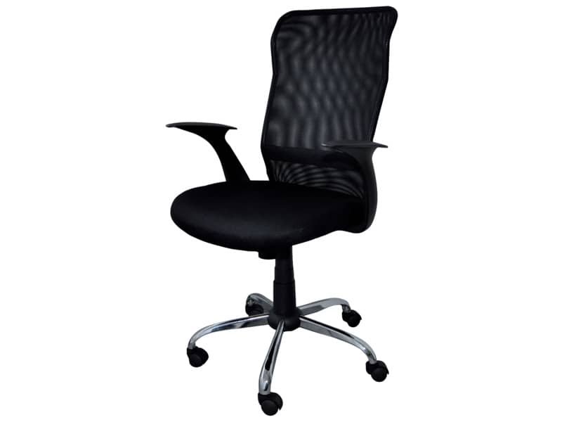 Seduta semi-direzionale nera a rete con braccioli Office Products Rhodes 23023321-05