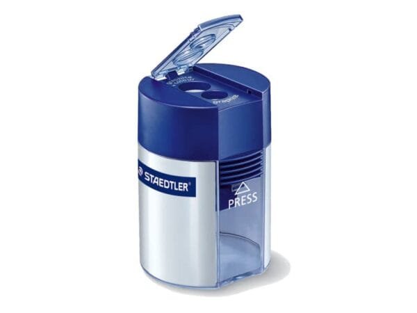 Temperamatite con contenitore Staedtler Noris a 2 fori 512 001 grigio-blu 512 001