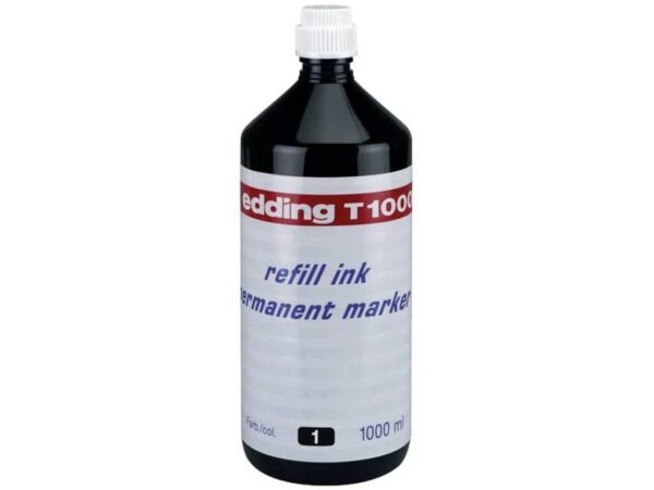 Inchiostro per ricarica marcatori permanenti  Edding 1 L nero 4-T1000001