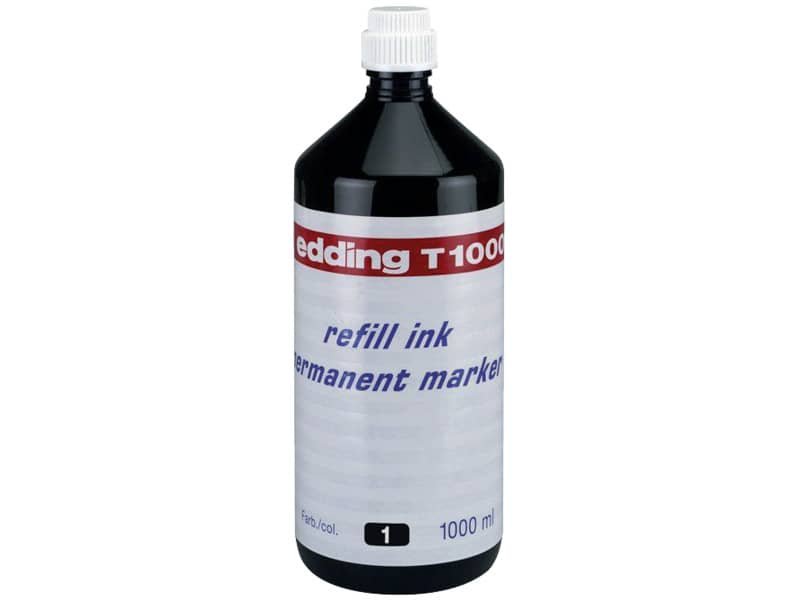 Inchiostro per ricarica marcatori permanenti  Edding 1 L nero 4-T1000001