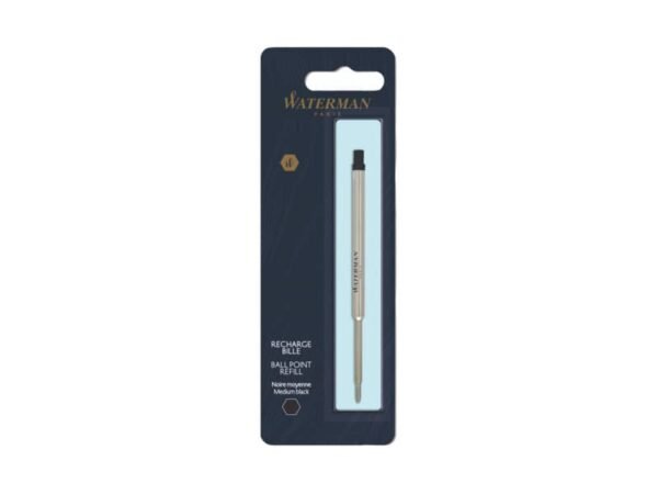 Refill penna a sfera Waterman in blister Waterman punta media - nero S0944480