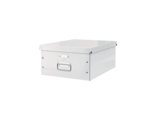 Scatola per archiviazione universale ''L'' Leitz CLICK & STORE bianco metallizzato 36,9x20x48,2 cm - 60450001
