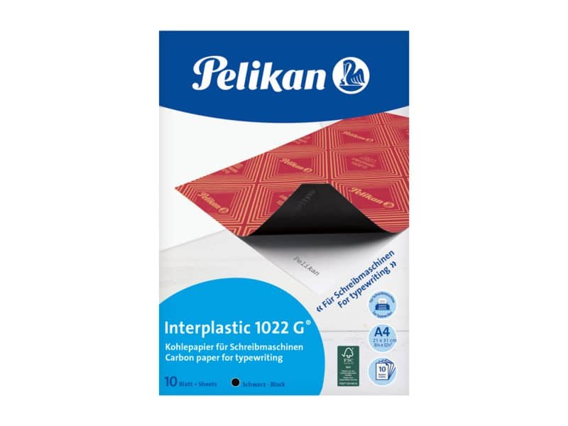 Carta carbone Pelikan Interplastic 1022G nero confezione 10 fogli – 401026