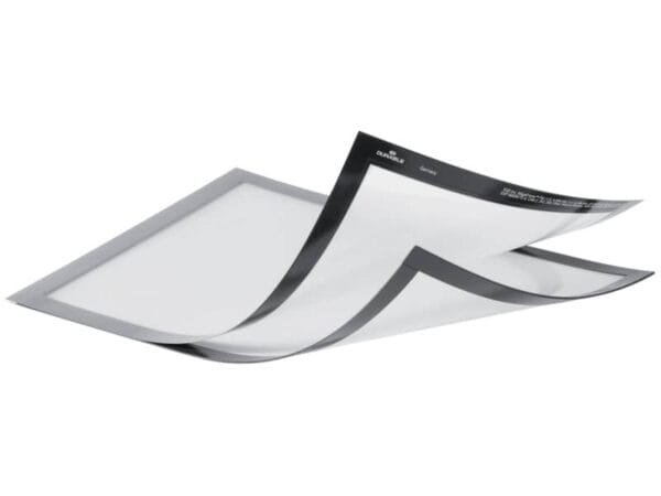 Cornici con 2 pannelli magnetici DURABLE DURAFRAME© MAGNETIC PLUS A4 argento metallizzato 236x32x3mm conf. 2 - 498523