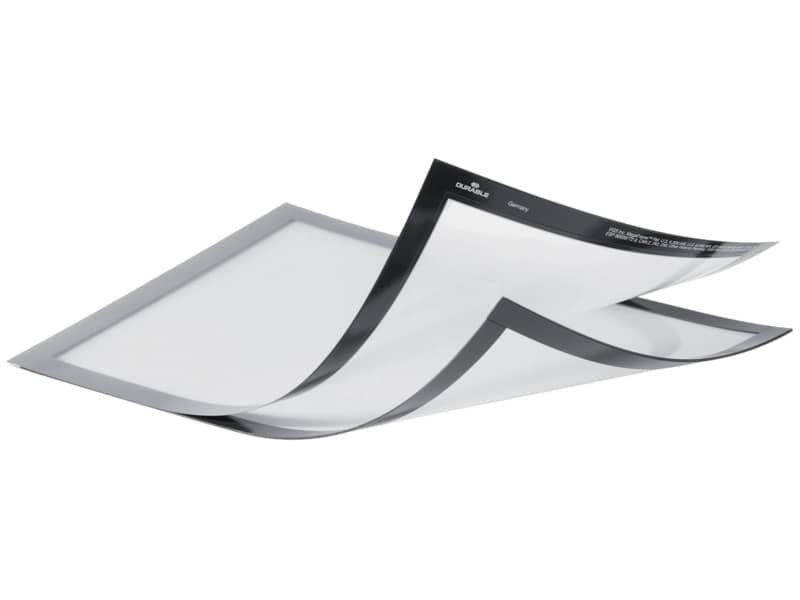 Cornici con 2 pannelli magnetici DURABLE DURAFRAME© MAGNETIC PLUS A4 argento metallizzato 236x32x3mm conf. 2 – 498523