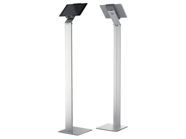 Porta tablet da pavimento DURABLE per tablet da 7'' a 13'' argento metallizzato 27x27x121,5cm - 893223