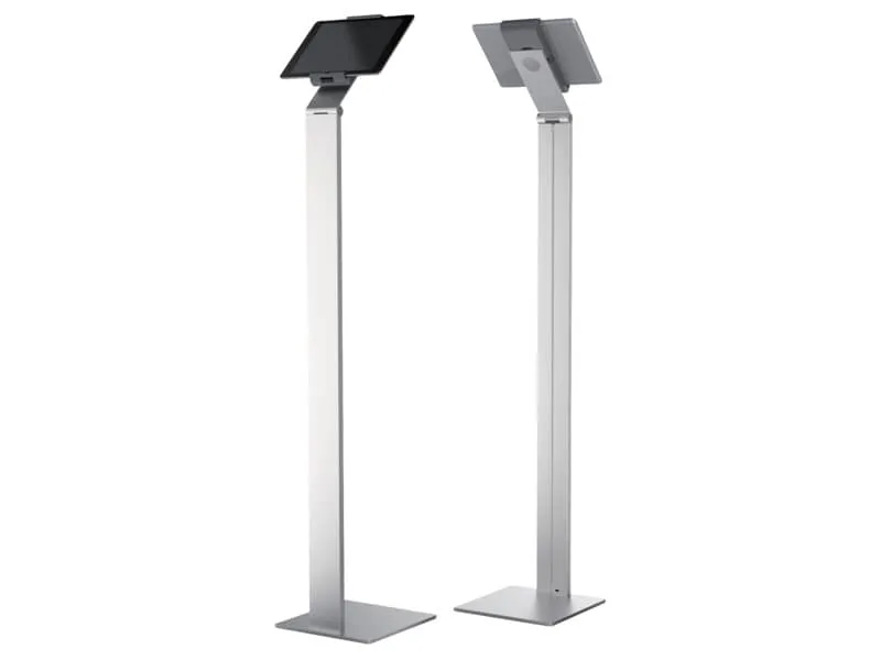Porta tablet da pavimento DURABLE per tablet da 7” a 13” argento metallizzato 27x27x121,5cm – 893223
