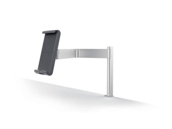 Porta tablet da tavolo Durable, morsetto e braccio di supporto estensibile argento metallizzato 10x44x21cm - 893123