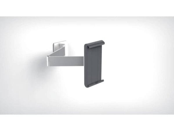 Porta tablet da muro DURABLE con braccio estensibile argento metallizzato 9,5x22,5x17cm - 893423