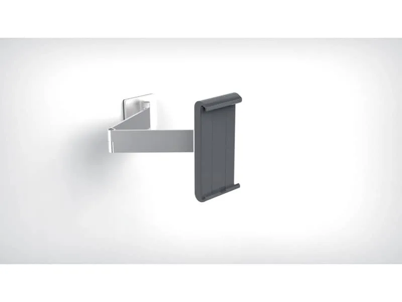 Porta tablet da muro DURABLE con braccio estensibile argento metallizzato 9,5×22,5x17cm – 893423
