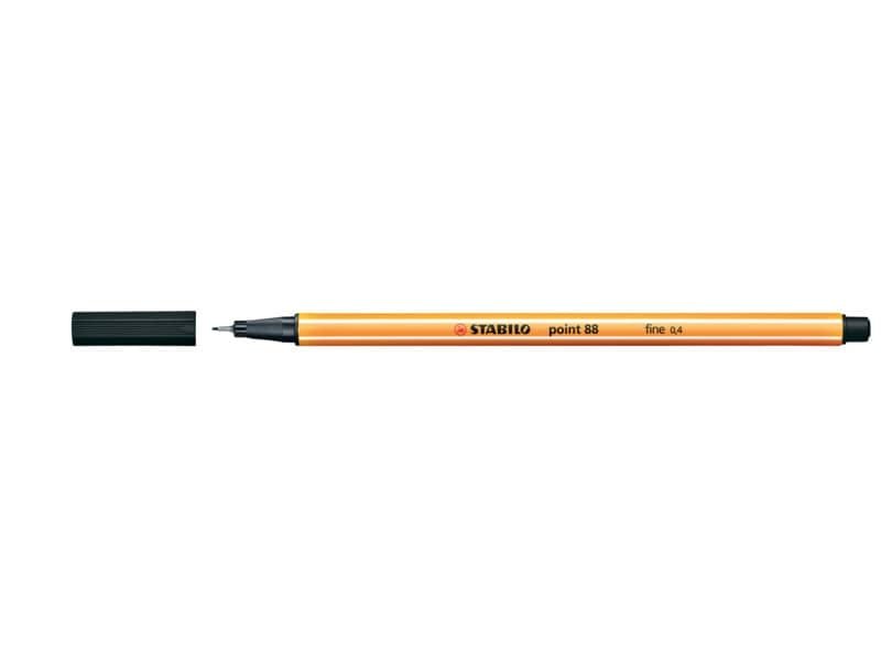 Fineliner Stabilo Point 88© 0,4 mm  nero – 88/46