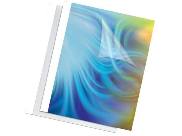 Termocopertina trasparente A4 per rilegatura termica in PVC - 150 gr/mq - Fellowes dorso 3 mm - conf. 100 pezzi