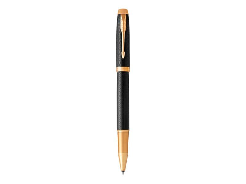 Penna roller Parker IM punta F inchiostro nero Parker Premium Black GT 1931660