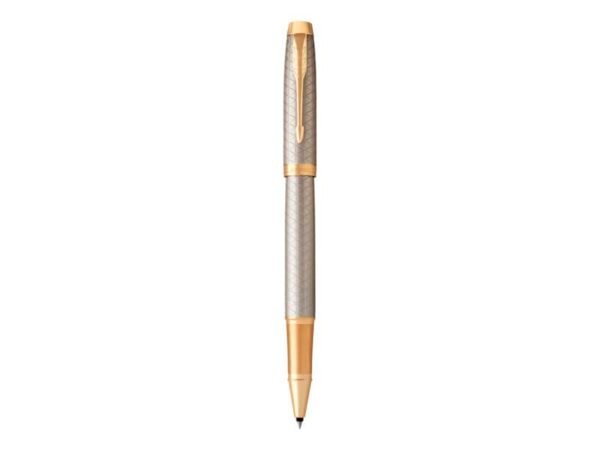 Penna roller Parker IM punta F inchiostro nero Parker Premium Warm Silver GT - 1931686