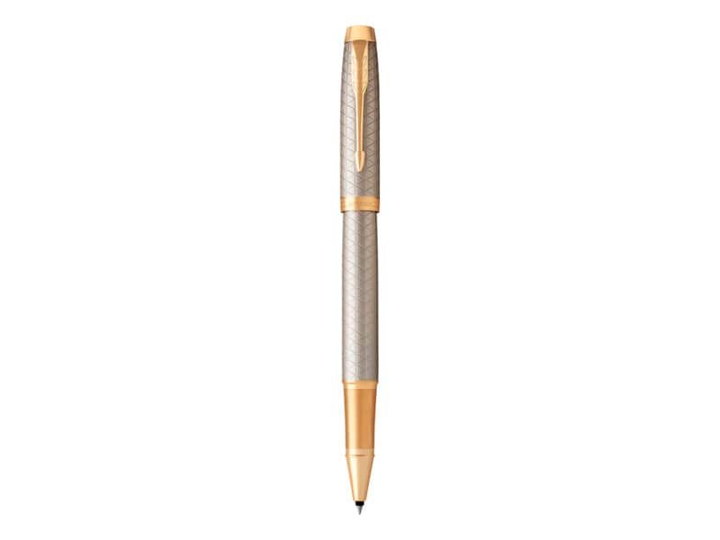Penna roller Parker IM punta F inchiostro nero Parker Premium Warm Silver GT – 1931686