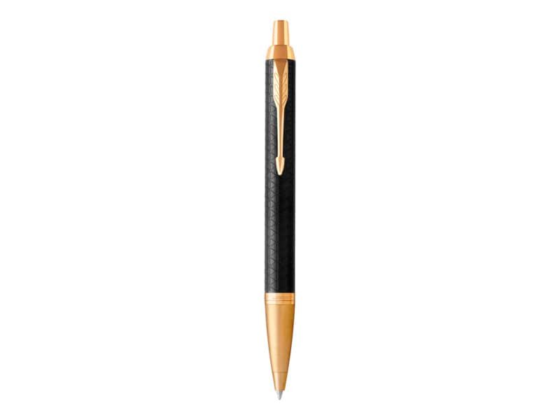 Penna a sfera Parker IM punta M inchiostro blu Parker Premium Black GT 1931667