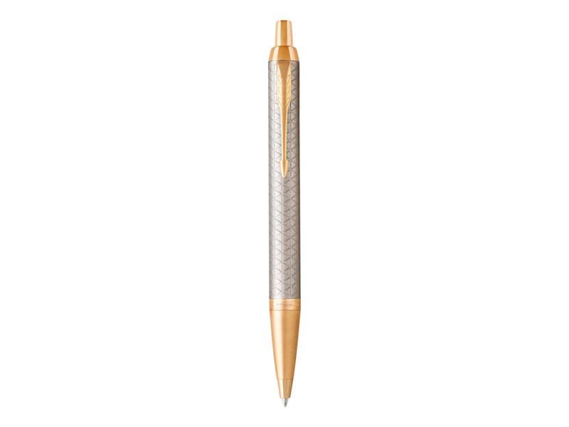 Penna a sfera Parker IM punta M inchiostro blu Parker Premium Warm Silver GT – 1931687
