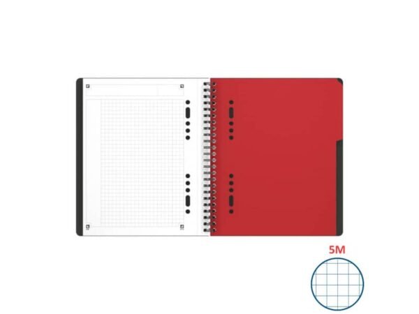 Blocchi spiralati OXFORD International Activebook A5+ grigio/arancio quadretti 5 mm 100102880