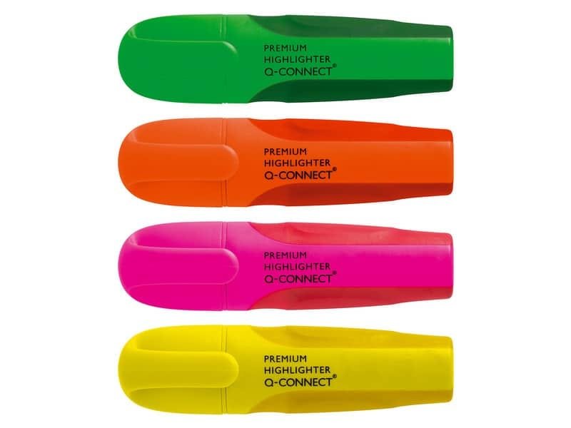 Evidenziatore Q-Connect 2-5 mm  astuccio da 4 colori – KF16041