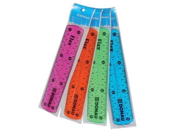 Righello trasparente Donau flex assortito 15 cm 322140099
