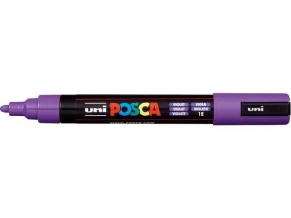 Marcatore a tempera POSCA Uni-Ball punta tonda 1,8-2,5 mm viola M PC5M VI