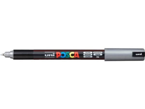 Marcatore a tempera POSCA Uni-Ball punta tonda 0,7 mm argento M PC1MR ARG