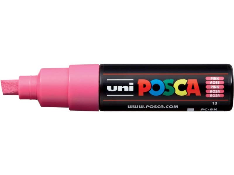 Marcatore Uni Posca punta large colore rosa PC-8K-RA