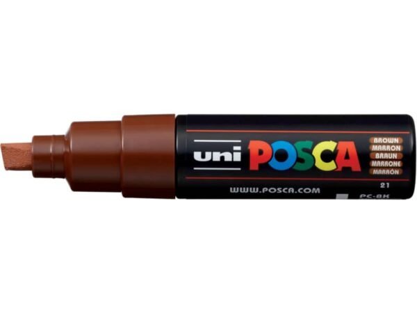 Marcatore Uni Posca punta large colore marrone PC-8K-M