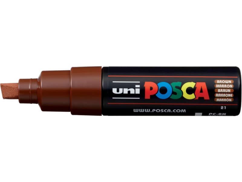 Marcatore Uni Posca punta large colore marrone PC-8K-M
