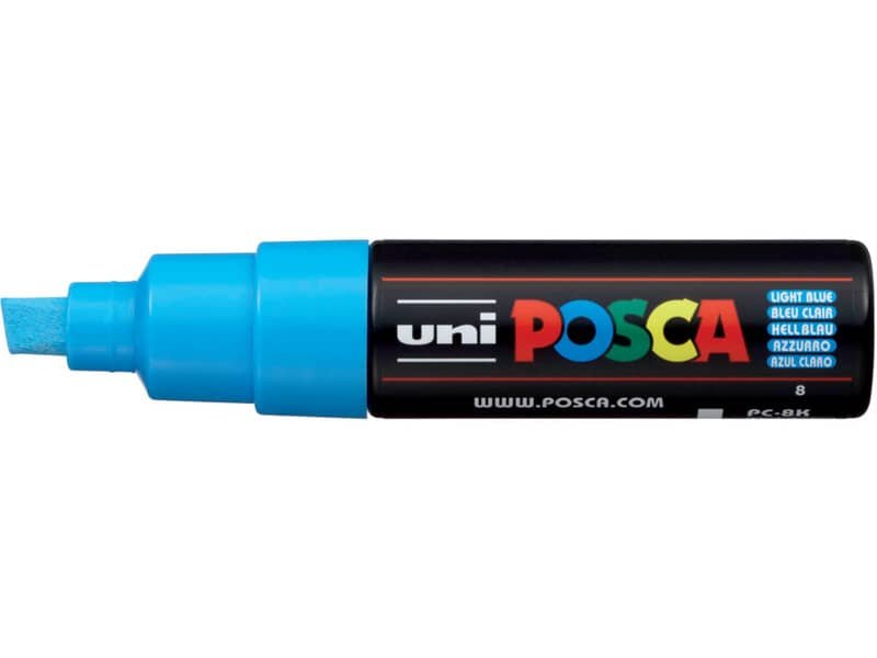 Marcatore Uni Posca punta large colore azzurro PC-8K-AZ