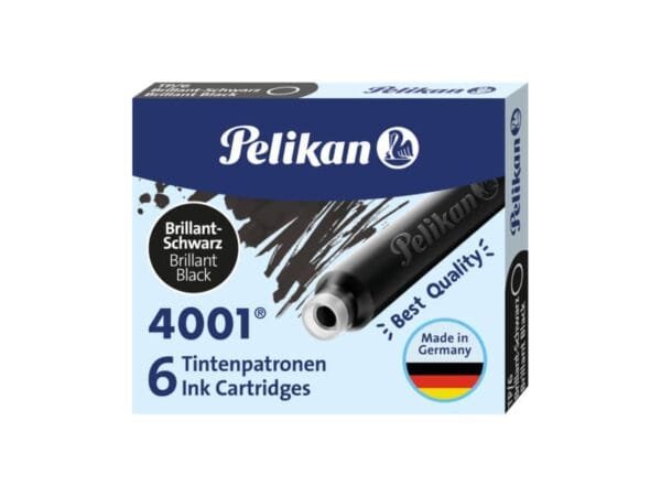 Cartuccia per stilografica Pelikan TP/6 nero brillante astuccio da 6 - 301218