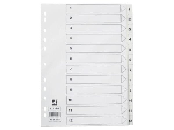 Divisore numerico Q-Connect bianco 22,5x KF00178