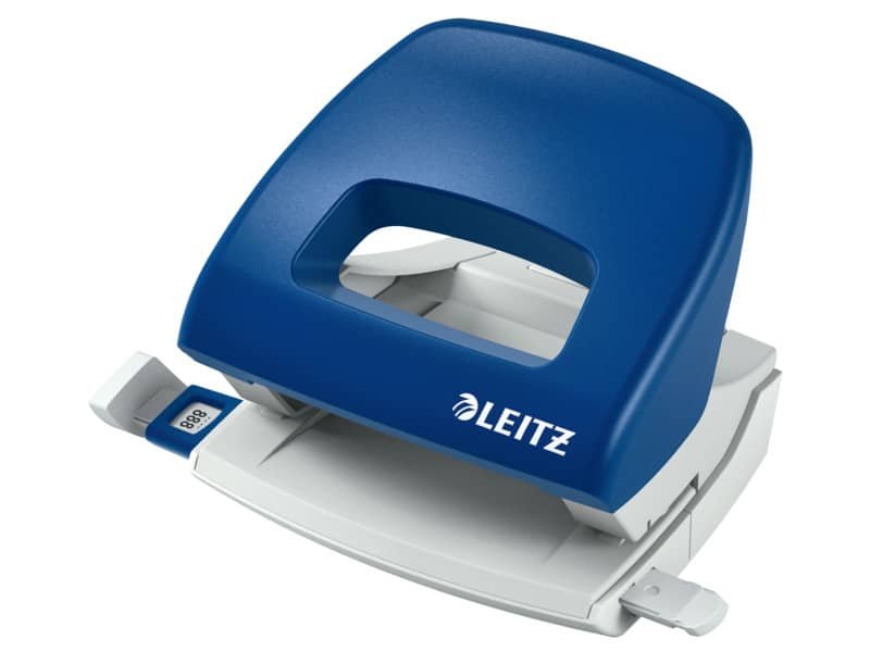 Perforatore a 2 fori con guida Leitz Metal Rim 5038 blu – 50380335