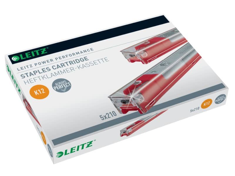 Punti metallici per mod. 5551 K12 fino a 80 fogli Leitz K12 – 26/12 5 cartucce da 210 punti – 55940000