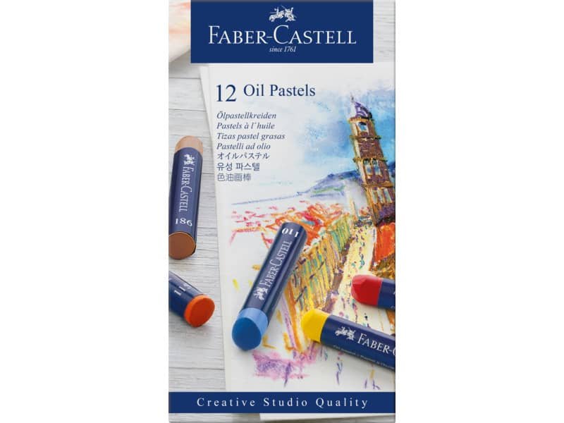 Pastelli a olio Faber-Castell Oil Pastels Creative Studio colori assoriti – conf. 12 pezzi – 127012