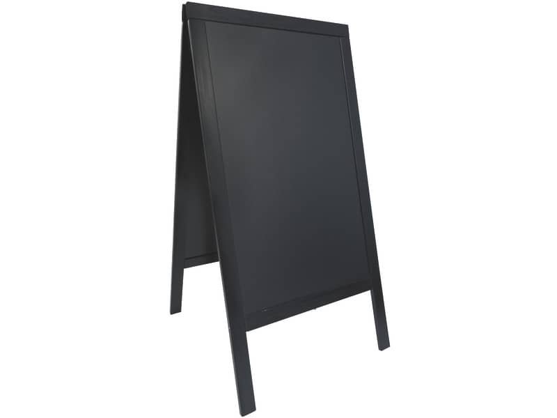 Lavagna da terra a gesso liquido Securit© Sandwich in legno 70×120 cm nero – SBS-BL-120
