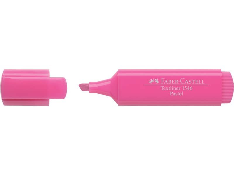 Evidenziatore Faber-Castell Textliner 1546 – conf. 10 pz – colore pastel rosa 154654