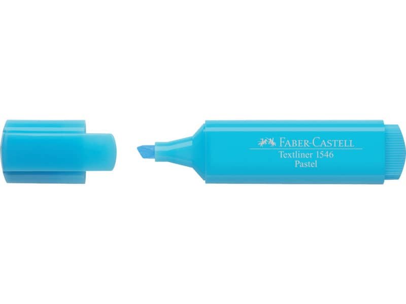 Evidenziatore Faber-Castell Textliner 1548 – conf. 10 pz – colore pastel azzurro – 154657