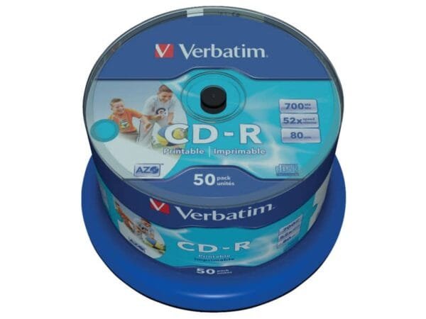 CD-R AZO Verbatim 52x 700 MB spindle case da 50 cd - 43438