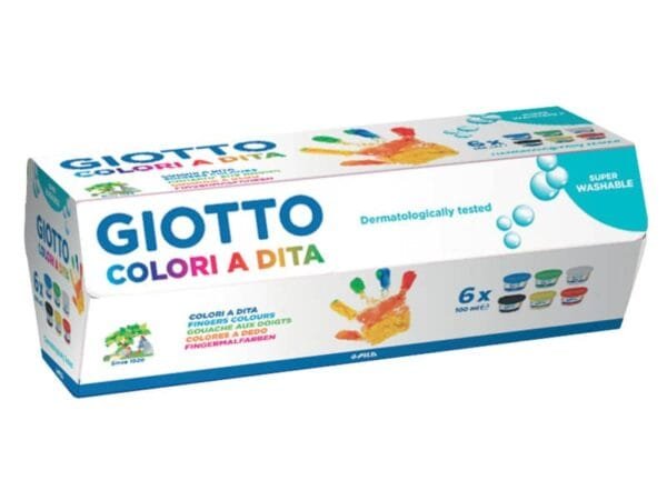 Colori a dita GIOTTO assortiti  6 vasetti da 100 ml - 534100