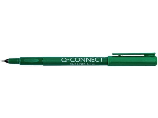 Fineliner Q-Connect 0.4 mm verde  Conf. 10 pezzi - KF25010