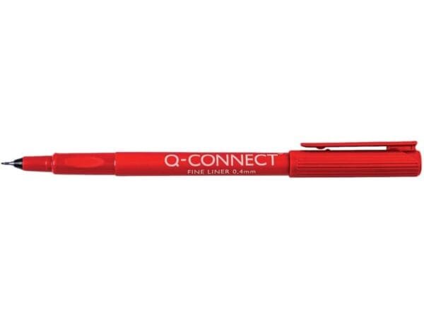 Fineliner Q-Connect 0.4 mm rosso  Conf. 10 pezzi - KF25009