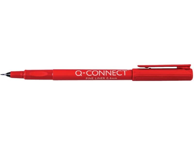 Fineliner Q-Connect 0.4 mm rosso  Conf. 10 pezzi – KF25009