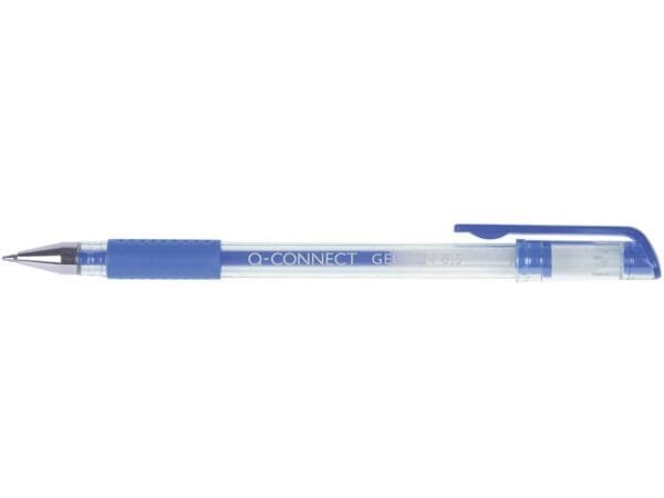 Penna a sfera inchiostro gel Q-Connect con cappuccio 0,5 mm blu - conf. 10 pezzi - KF21717