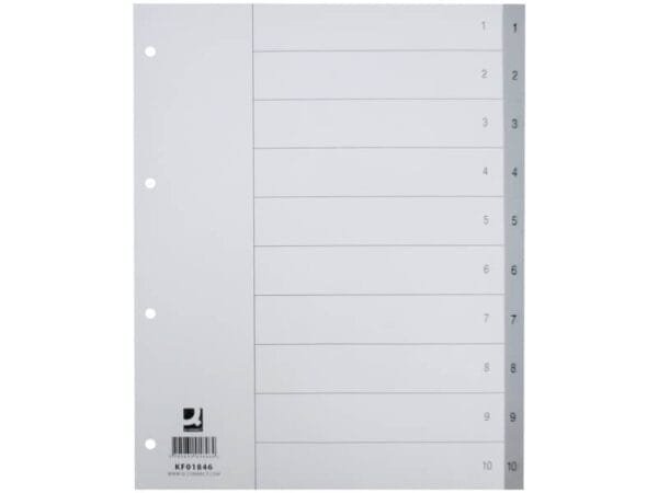 Divisore numerico Q-Connect grigio XL 24 KF01846