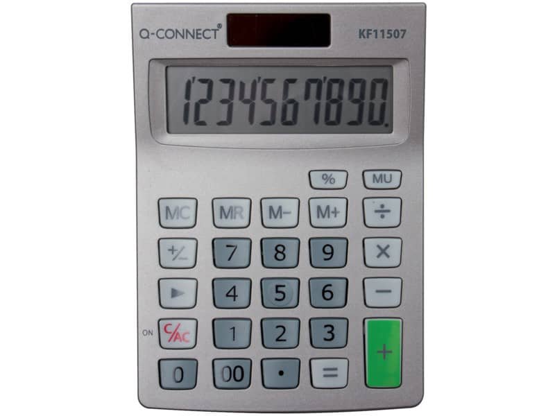 Calcolatrice solare da tavolo Q-Connect S – 10 cifre KF11507