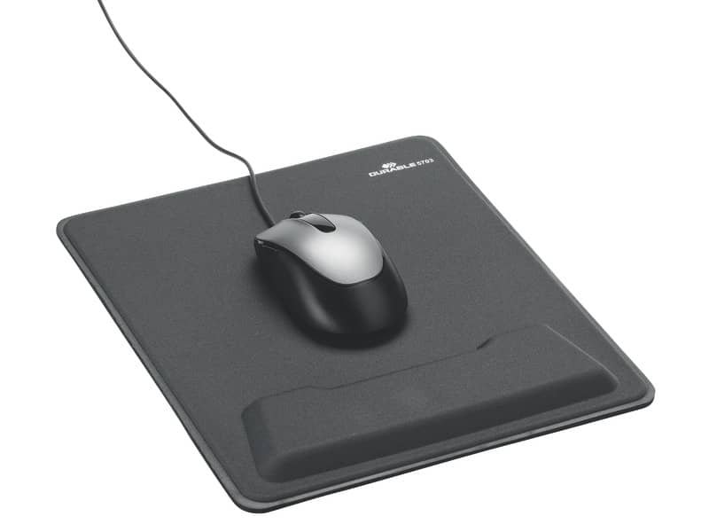 Tappetino per mouse rettangolare con supporto per polso Durable Ergotop© nero 5703-58