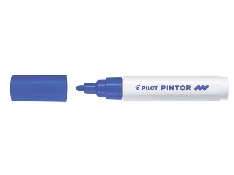 Marcatore multisuperficie Pilot Pintor a base d’acqua punta in fibra 4,5 mm blu – 002384