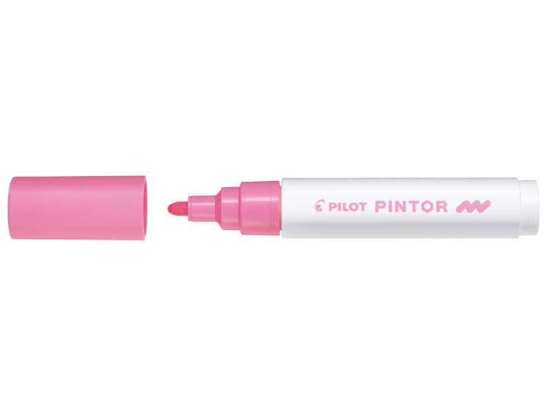 Marcatore multisuperficie Pilot Pintor a base d’acqua punta in fibra 4,5 mm rosa – 002392
