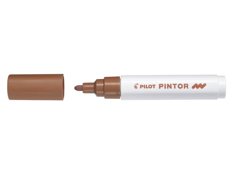Marcatore multisuperficie Pilot Pintor a base d’acqua punta in fibra 4,5 mm marrone – 002388